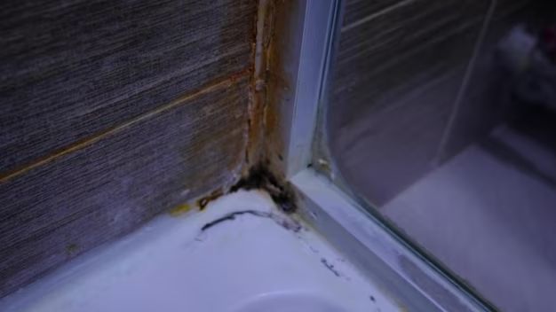 How do you fix black mold on shower ceiling