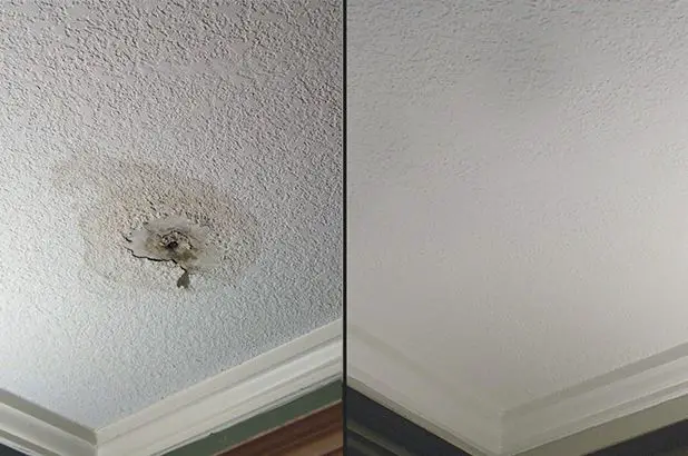 How to patch a small hole in the ceiling with textured ceiling