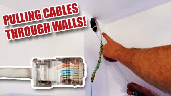 How do you fish cat6 through walls?