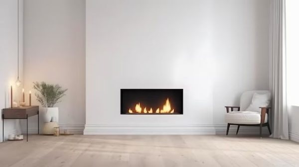 What is the trend in fireplace walls?