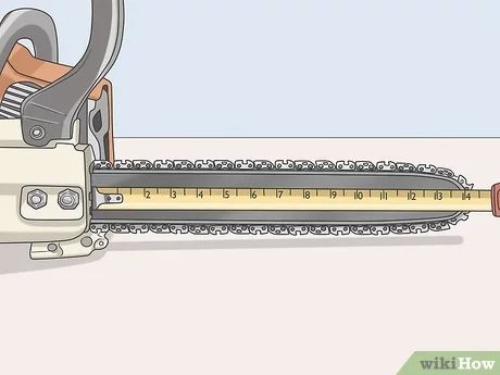 How do you measure the bar length of a chainsaw