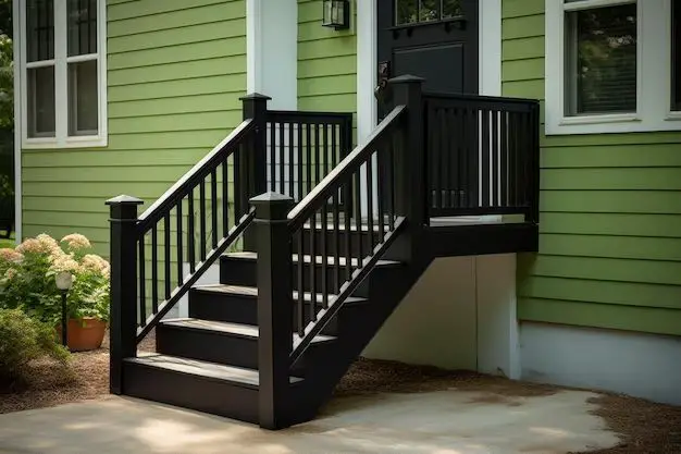 How do you install a railing on a porch step by step