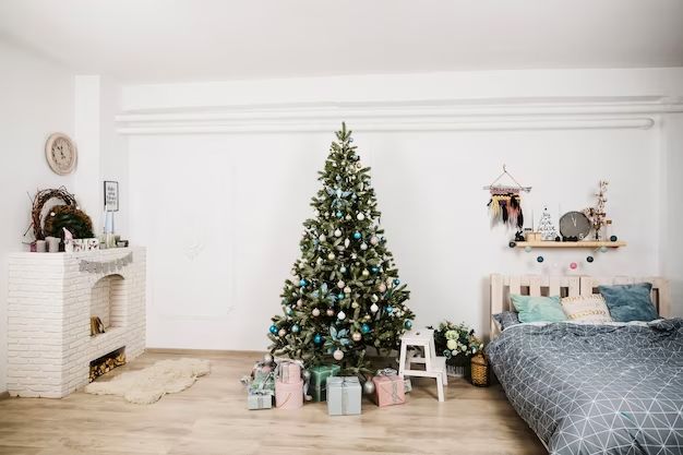 Where do you put a Christmas tree in a room