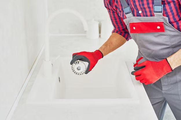 How do you install the strainer in a kitchen sink