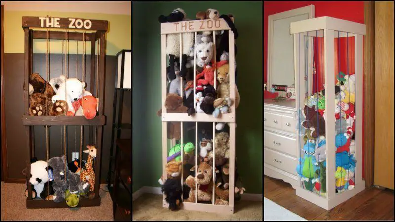 How do you build a zoo stuffed animal storage