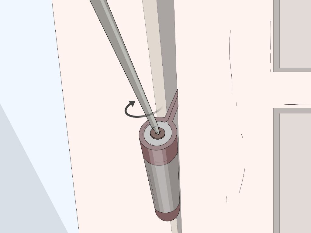 How do you adjust a self closing spring hinge