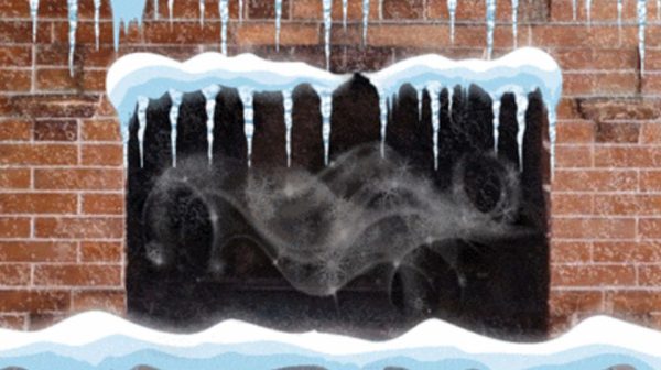 How do I stop cold air from coming through my fireplace?