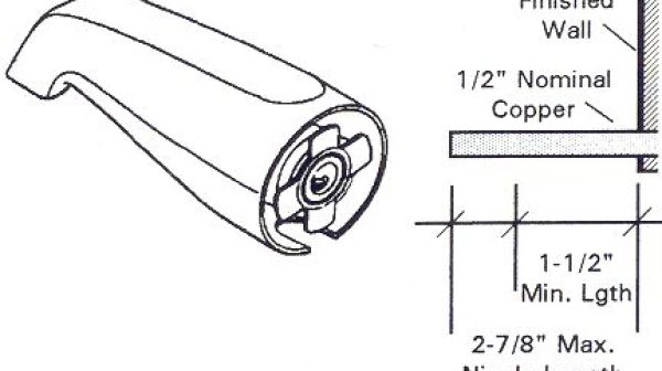 How do you install a slip fit tub spout?