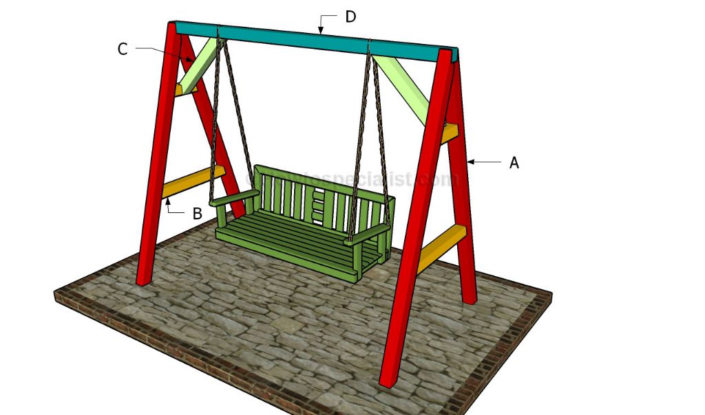 How do you build an A frame for a swing