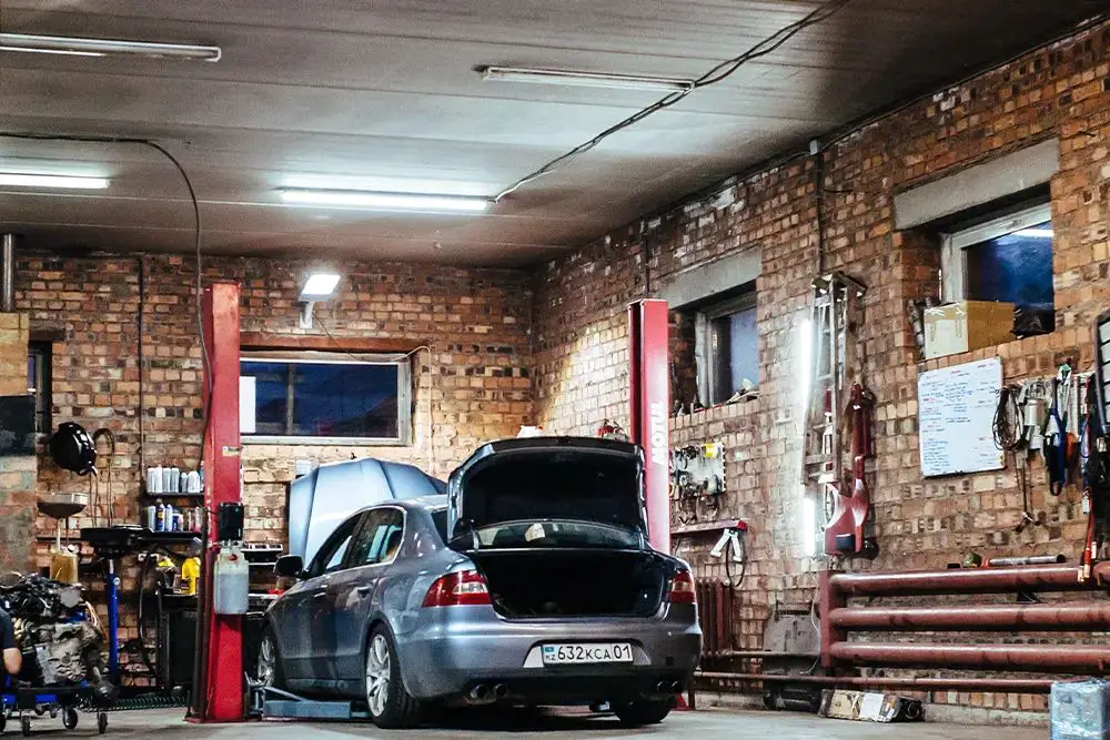 Where is the best place to hang a heater in a garage