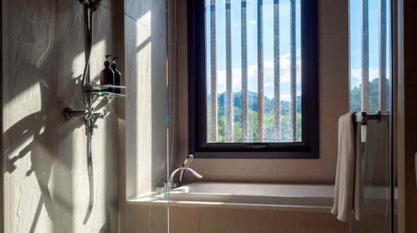 Can a glass block window be in a shower?