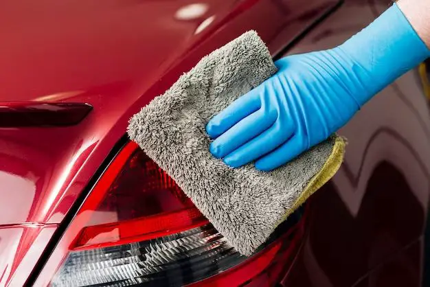 How do you clean exterior crevices on a car