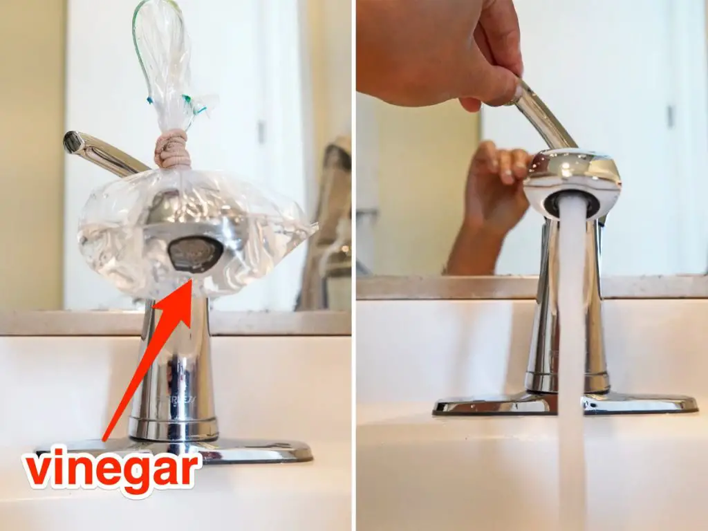 Is it safe to clean faucets with vinegar