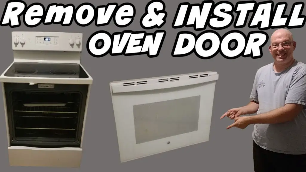 How do you replace the hinges on a GE oven door