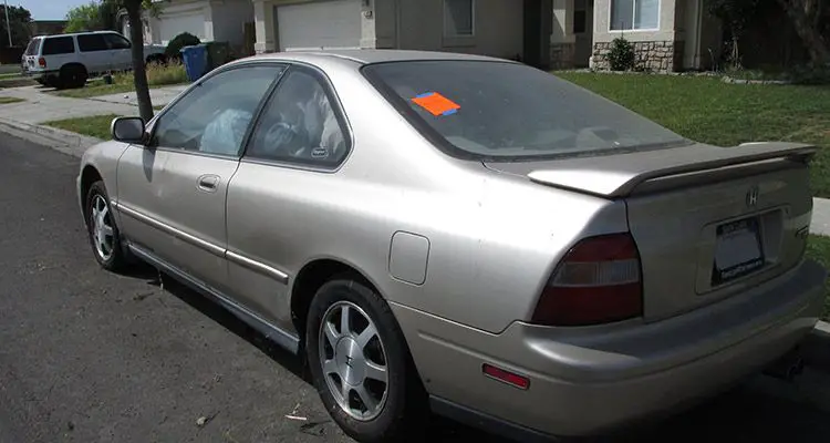 What does an orange tag on a car mean