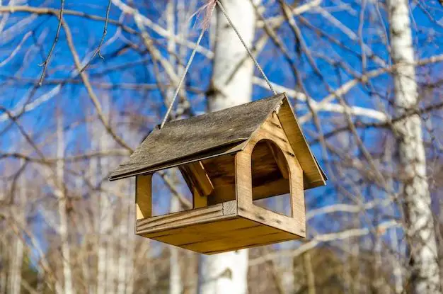 How do you hang a bird feeder on a pole