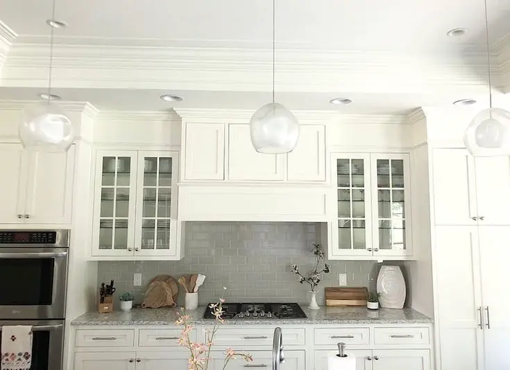 How do you fill a gap between the top of cabinets and ceiling