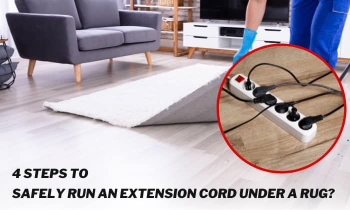 Is it safe to run extension cord under rug