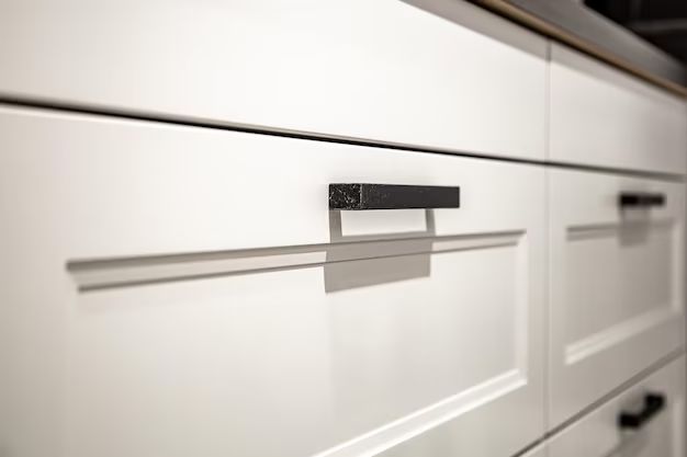 What door handles look best on white cabinets