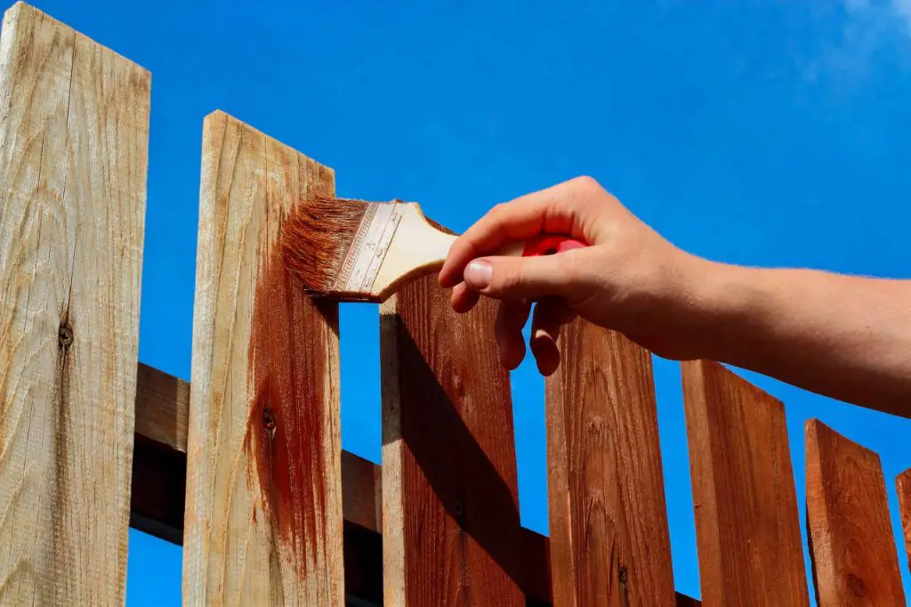 Is it better to roll or brush stain on a fence