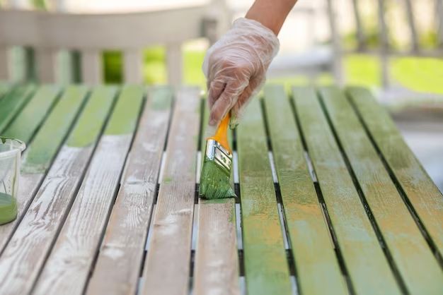 Can I spray paint outdoor wood furniture