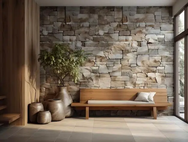 How do you install real stone on interior walls