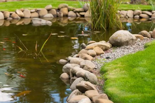 What do you put under river rock for landscaping