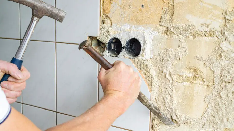 How do you remove wall tiles without destroying the wall