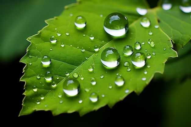 What are water droplets on leaves called