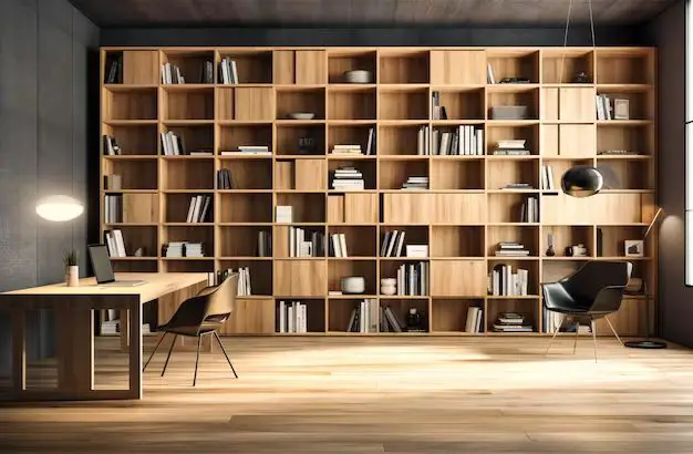 What is a large bookshelf called