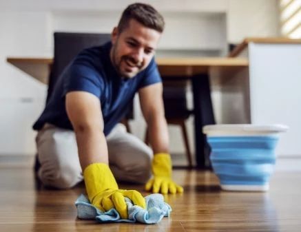 How do you remove scratches from engineered hardwood floors