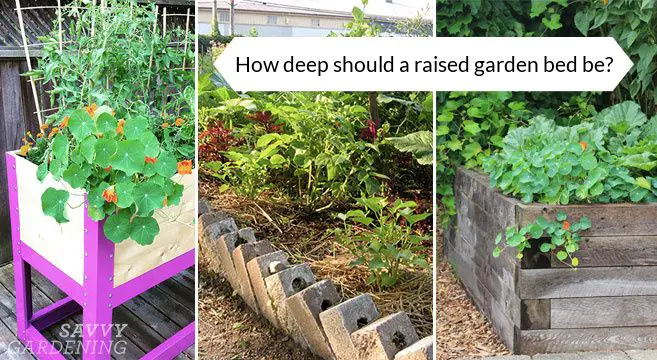 How deep should a raised flower bed be