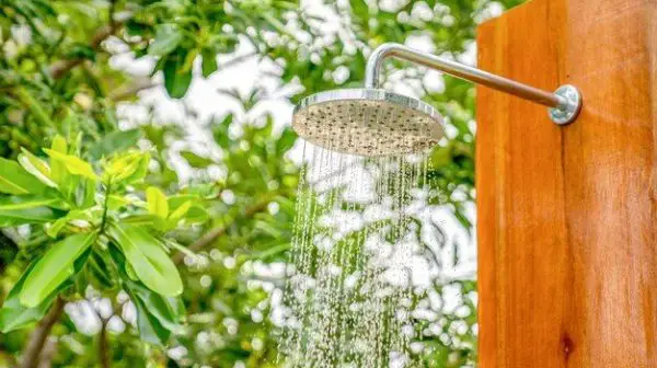 What kind of drainage do you need for an outdoor shower?