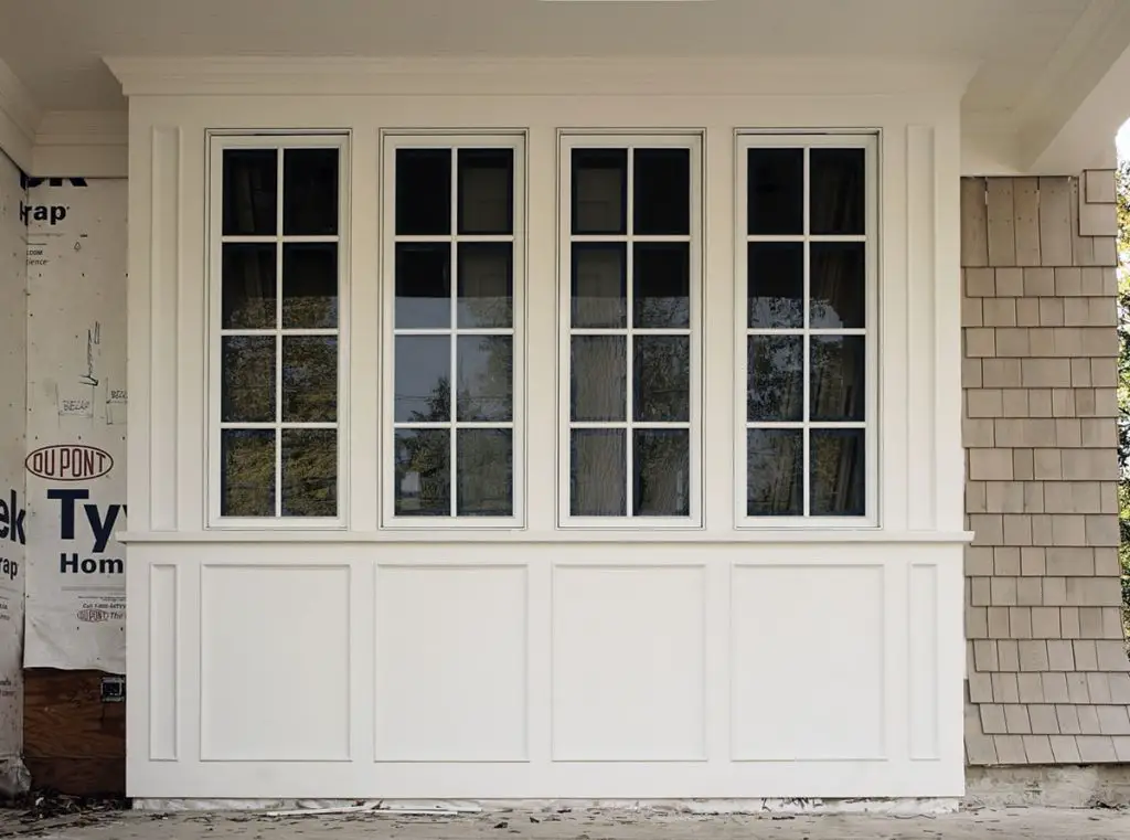 How do you trim an exterior bay window