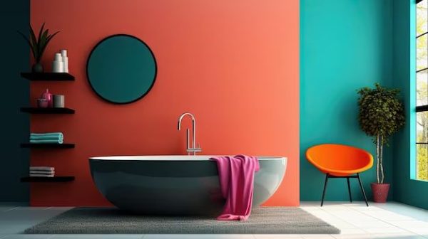 What is a popular color for a small bathroom?