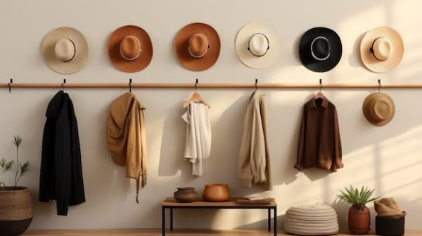 How do you store hats on the wall?