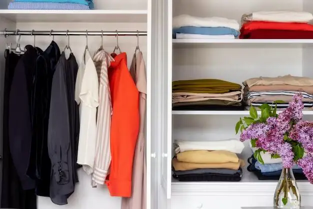 How do you organize clothes hangers