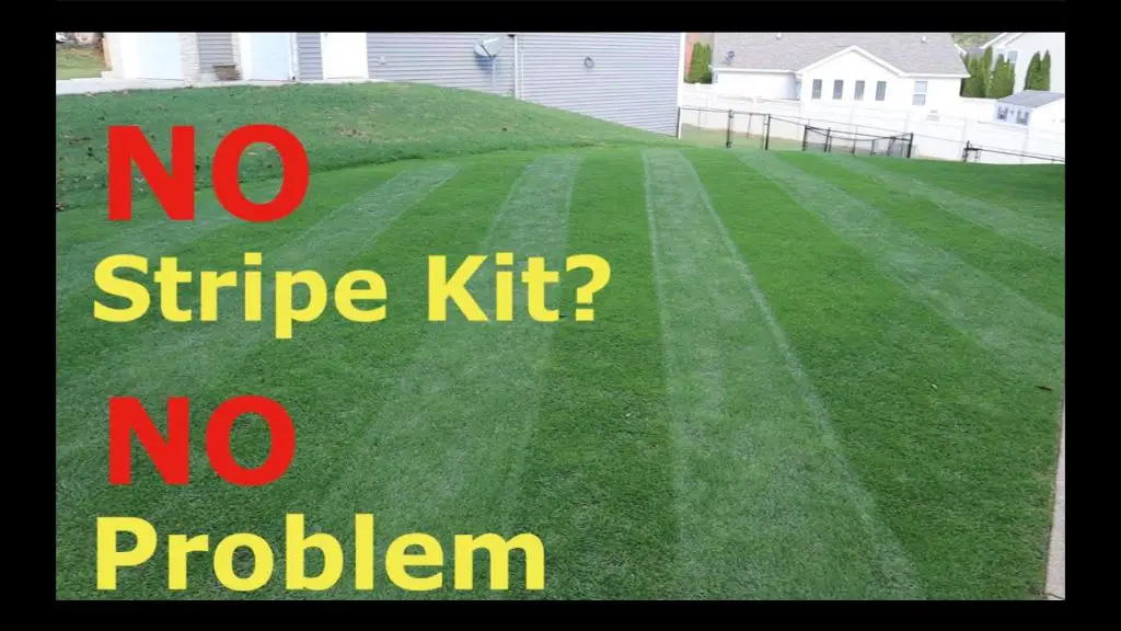 How do I get stripes in my lawn without rollers