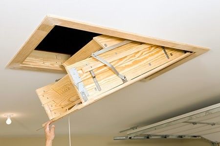 How do you insulate an attic pull down stairs