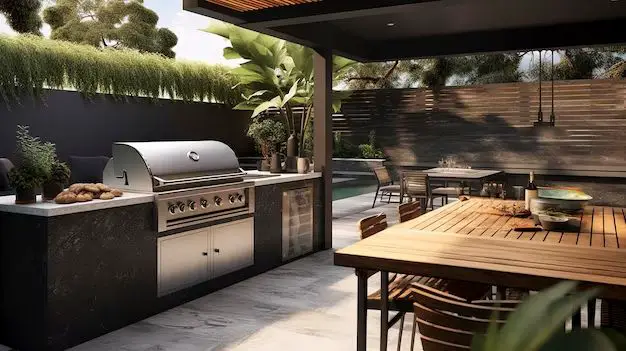 How do you stock an outdoor kitchen