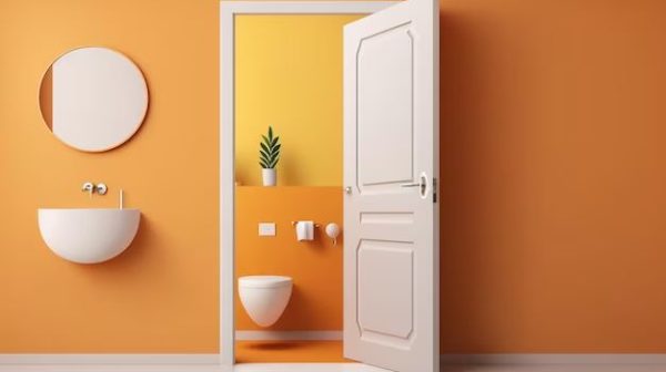 What is the best door for a small bathroom?