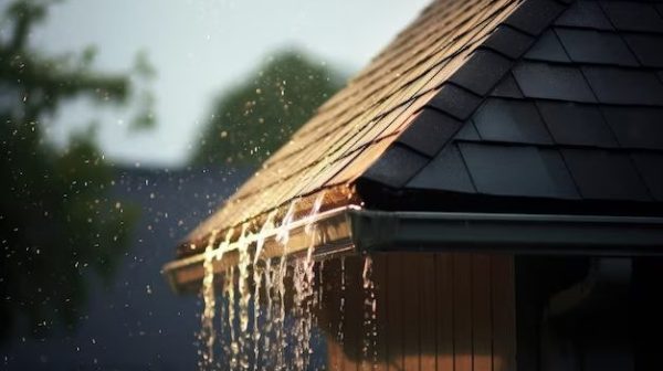 How do you divert rain water from a roof?