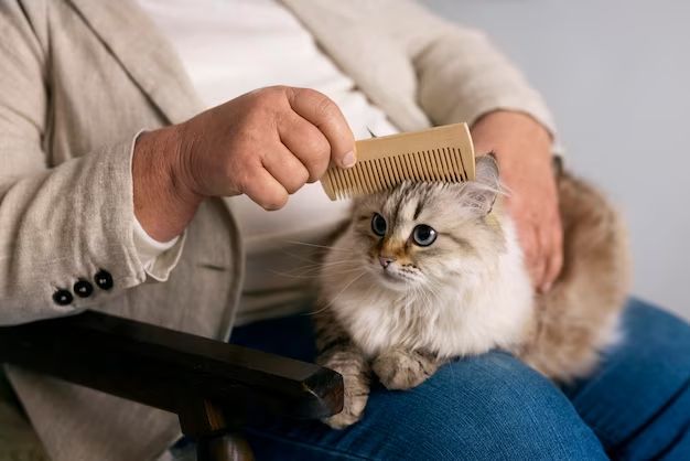 What is the best type of brush for a long-haired cat