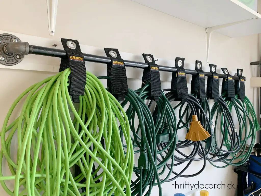 How do I store my extension cords in my garage