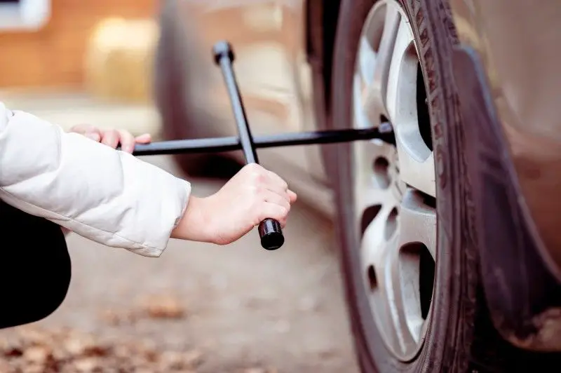 How do you loosen a tire that won't come off