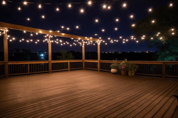 What do you use to hang lights on a deck