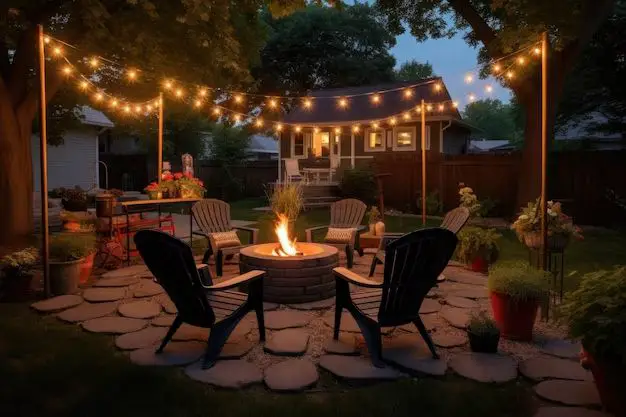 What is the best lighting around a fire pit