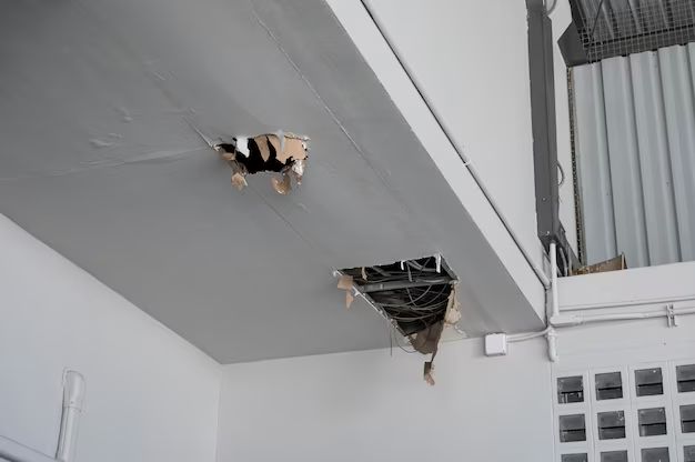 How do you repair a hole in the ceiling