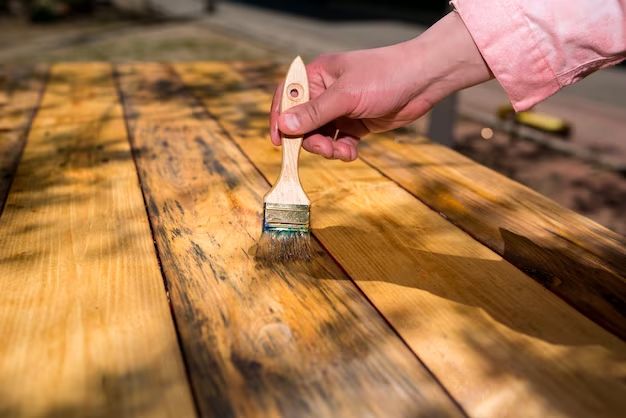 How do you remove oil based stain from a deck