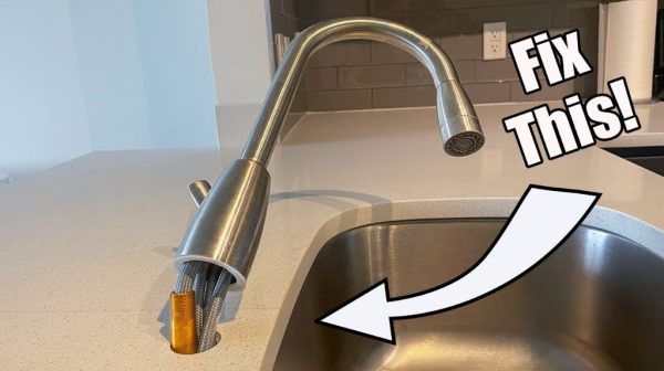 How do you tighten a loose kitchen faucet handle?